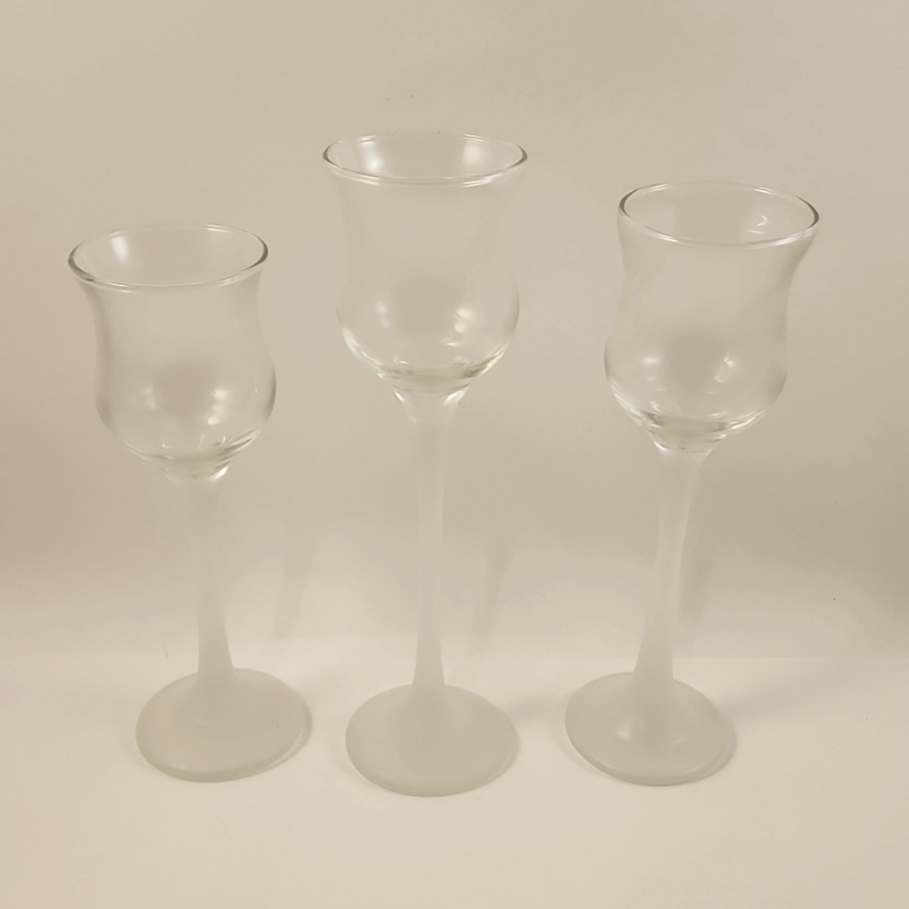 Vintage Partylite Iced Crystal Trio